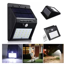 Foco Exterior Solar Led Con Sensor De Movimiento A Bateria