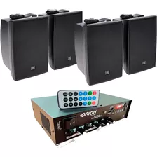 Kit 4 Som Ambiente Jbl, Caixa C321p Amplificador Rc5000 300w