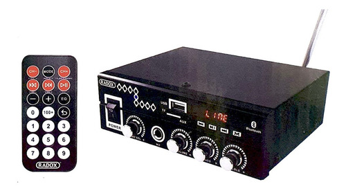 Amplificador Perifoneo 2 Canales Bluetooth Usb Sd Fm 010-595