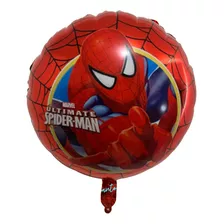 12 Globos De Spiderman Rojos Redondos Hombre Araña Fiestas