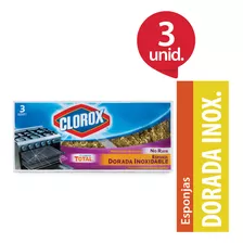 Clorox Esponja Dorada Inoxidable 3 Unidades