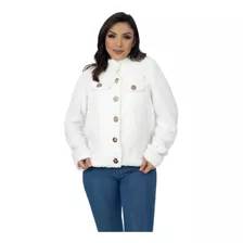 Casaco Teddy Max Feminino Pelo Forrado Longo Jaqueta Inverno