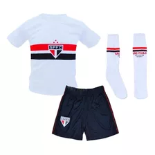 Uniforme São Paulo Infantil Juvenil Completo 3 Pçs Oficial