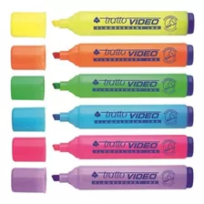 Pack 6 Destacadores Fluor Tratto Video - Artesano Libreria