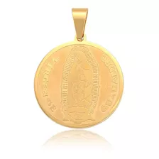Medalla Virgen De Guadalupe Oro 24k Lam Calendario Azteca