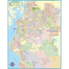 Mapa Gigante Município Cidade De Porto Alegre Atualizado