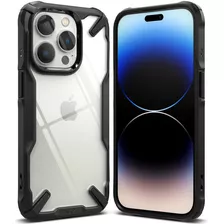 Estuche Funda Antichoque Antideslizante Soporte Correas Protección De Grado Militar Ringke Fusion X Para Apple iPhone 14 Pro Max - Negro