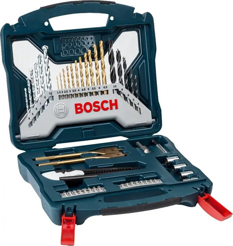Set Kit De 50 Piezas Bosch Mechas Puntas Paleta Titanio Cutter Avellanador Dgm