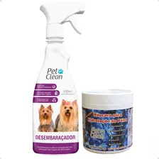 Kit Máscara Hidratação + Desembaraçador Pelos Longos P/ Cães