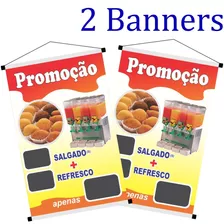 2 Banner Pronto Reutilizável Promo Placa Oferta Propaganda 