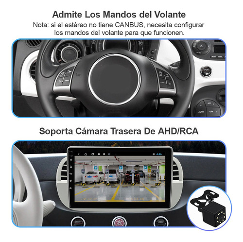 Auto Estreo 2+32g Plata Para Fiat 500 2007-2015 Gps Fm Wifi Foto 5