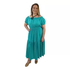 Vestido Lastex Longo Plus Size