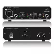 Interface De Audio Behringer Umc22 U-phoria Placa De Audio