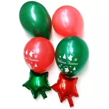 Set Globos De Navidad Navideños X6u. - 5 Soles Cotillón -