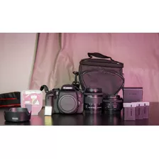 Câmera Canon T7i Com 2 Lentes + 3 Baterias + 64gb + Filtro