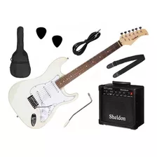 Kit Guitarra Waldman Street St-111 + Amp E Acessórios - Cor St-111 Branca