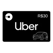  Uber Cartão Presente R$30 Reais Pre-pago Gift Card Digital