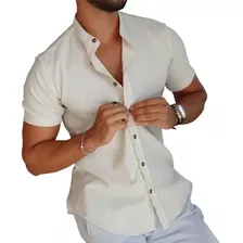 Camisa Floral Masculina Manga Curta Barata Praia Social Slim