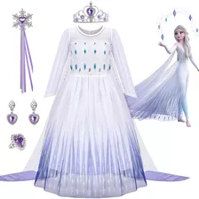 Vestido De Fiesta O Cumpleaños, Diseño Elsa De Frozen 2