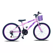 Bicicleta De Passeio Infantil Forss Anny Aro 24 18v Freios V-brakes Câmbios Comum Cor Rosa Com Descanso Lateral
