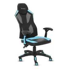 Silla De Escritorio Xzeal Xz30 Gamer Ergonómica Negra Y Azul Con Tapizado De Mesh