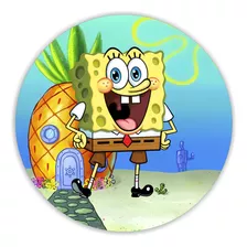 Só O Painel Redondo Bob Esponja - Estampas 3d-full-hd Ou 4k