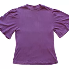 Blusa Com Manga Em Godê Em Viscose Dzarm Feminina