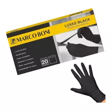 Caixa De Luvas Black Reutilizável 20 Unidades - Marco Boni