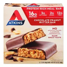 Atkins Chocolate Peanut Butter Bar, 2.1oz, 5-pack