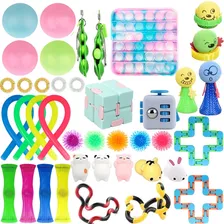 Pacote Com 40 Fidget Toys Pops It Kit De Brinquedos Sensoria