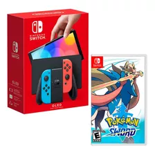 Consola Nintendo Switch Modelo Oled Neon + Pokemon Sword