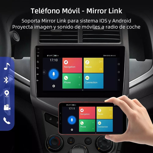 Chevrolet Sonic 12-16 Carplay Android Radio Bluetooth Gps Hd Foto 10