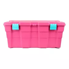 Baul Caja Organizadora Plastico 100 Lts - Garageimpo Color Rosado Toybox