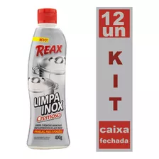 Kit 12 Limpa Inox Cremoso 400g Reax Remove Mancha Panela Pia