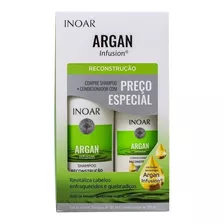 Kit Inoar Argan Infusion Reconstrução Shampoo Condicionador
