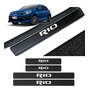 Sticker Cubre Estribos Fibra De Carbon Para Kia Rio 4p