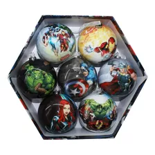 Set De 7 Esferas Navideñas (disney Pixar, Marvel Avengers)
