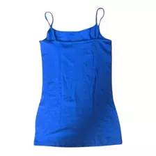 Musculosa Básica Strech Azul Atmosphere Con Manga Regulable