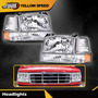Headlights W/corner Signal Bumpe Lamps Fit For 1992-96 F Ccb
