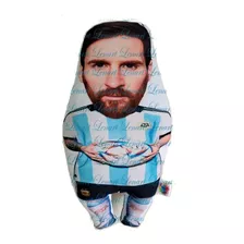 Cojin Lionel Messi Argentina Mundial Chiquito 40 X 24 Cms