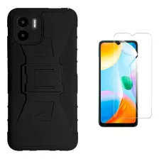 Mica + Funda Uso Rudo + Clip Para Xiaomi Redmi A2 2023