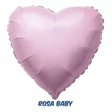 Balão Metalizado Coração 50cm - 20 Polegadas - Flexmetal Cor Rosa Baby