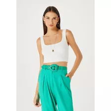 Top Cropped Feminino Decote Quadrado Hering