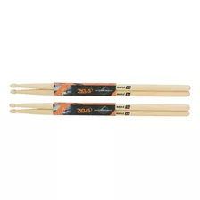 Kit 2 Pares Baqueta 5a Zeus Original Ponta Madeira Maple 5a