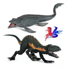 Mosasaurus Realista Vs Velociraptors, Alta Calidad Juguete B