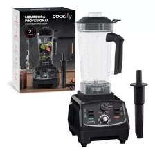 Cookify Pb004 Licuadora Profesional De Alto Poder Uso Rudo, 2 Lts Tamper 1800w Color Negro