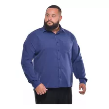 Camisa Social Masculina Manga Longa Tamanho Grande Plus Size