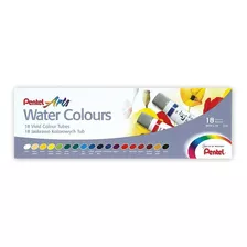 Tinta Aquarela Pentel Arts Water Colours Com 18 Cores Wfrs