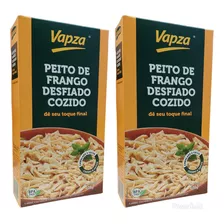 Peito De Frango Desfiado Cozido Vapza Kit Com 2 X 400g