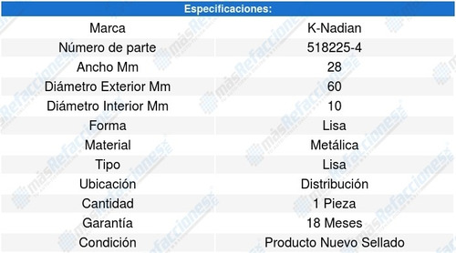 Polea Guia Distribucion 626 Estate/wagon 4cil 2.2l 83 A 96 8 Foto 3